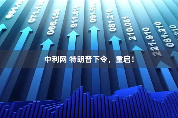 中利网 特朗普下令，重启！