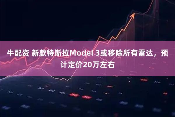 牛配资 新款特斯拉Model 3或移除所有雷达，预计定价20万左右